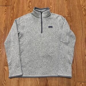 Patagonia Gray Quarter-Zip Sweater